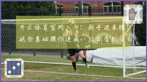 开云体育官网入口：新手进来瞧！这些基础操作速成，让你告别小白烦恼